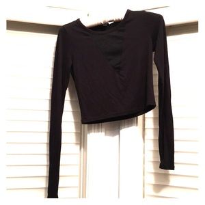 Forever 21 Mesh Insert Crop Top